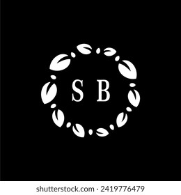 SB Initials Letter Nature Logo Vector Art Icons and Graphics