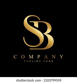SB sb letter design logo logotype icon concept with serif font and classic elegant style look vector illustration.