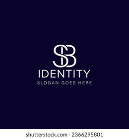 Logotipo de letra SB diseño creativo con gráfico vectorial, logotipo SB simple y moderno.