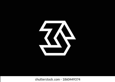 SB letter logo design on luxury background. BS monogram initials letter logo concept. SB icon design. BS elegant and Professional white color letter icon design on black background. B S