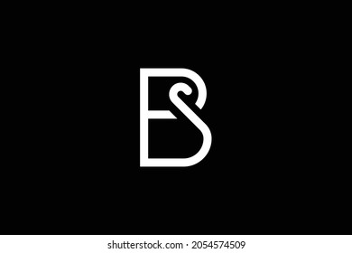 SB letter logo design on luxury background. BS monogram initials letter logo concept. SB icon design. BS elegant and Professional white color letter icon design on black background.