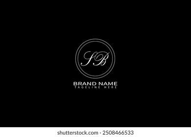 SB letter logo design on black background. SB creative initials letter logo concept. SB unique design