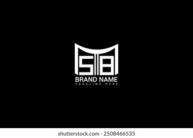 SB letter logo design on black background. SB creative initials letter logo concept. SB unique design