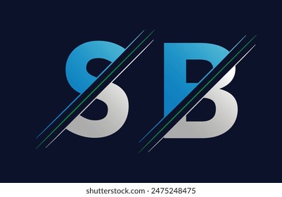 sb Letter logo design vector template.