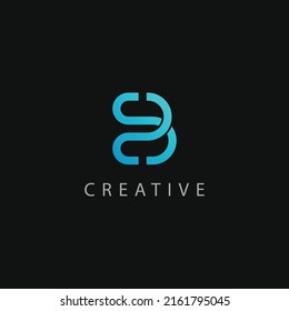 SB letter logo initials monogram concept.