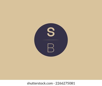 SB letter modern elegant logo design vector images