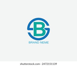 SB letter modern logo simple design
