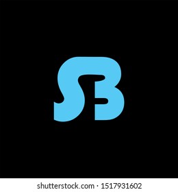 SB Letter monogram with abstrac concept style design