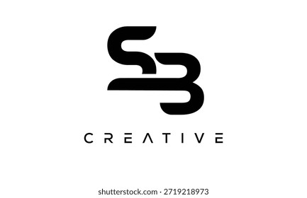 Letra SB Monograma Logotipo para identidade de marca criativa moderna