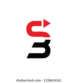 sb letter with worm icon vector logo. sb letter vector logo