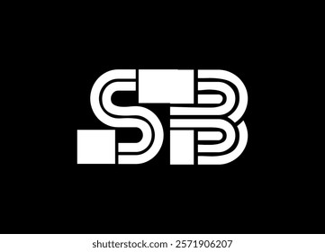 SB Logo Design Template Vector Graphic Branding Element.
