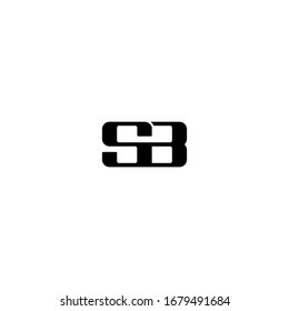 SB Logo-Design-Vektorillustration. Illustration des ersten SB-Buchstabenlogotyps 