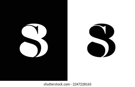 SB Logo design vector. Illustration of initial SB Letter logotype