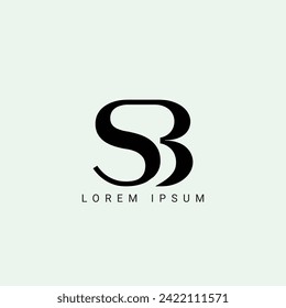 SB logo. S B design. White SB letter. SB, S B letter logo design. Initial letter SB linked circle uppercase monogram logo