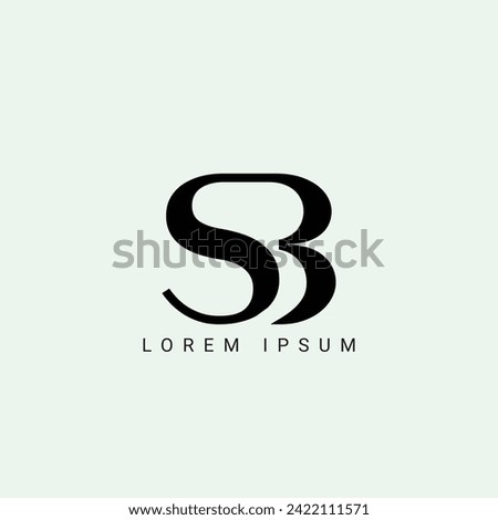 SB logo. S B design. White SB letter. SB, S B letter logo design. Initial letter SB linked circle uppercase monogram logo