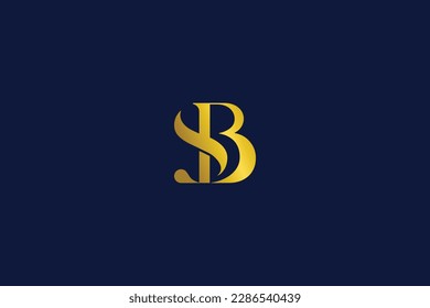 SB modern luxury typography logo design, sb golden, sb icon, fashion logo, sb lettering