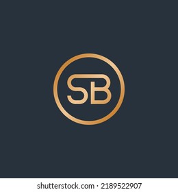SB monogram logo inside gold circle frame.