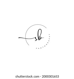 SB Monogram logo vector initials. handwritten logo style.