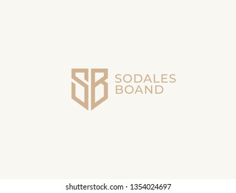 SB. Monogram of Two letters S&B . Luxury, simple, minimal and elegant SB logo design. Vector illustration template.