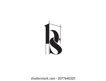 SB. Monogram of Two letters S B . Luxury, simple, minimal and elegant SB logo design. Vector illustration template.