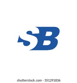 SB Negative Space Letter Logo Blue