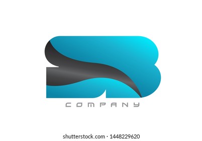 SB S B blue black alphabet combination letter logo design suitable for a company or business