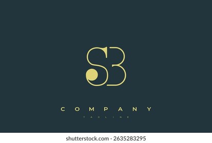 SB Typography Logo Design. Stylish monogram design depiction featuring the letters S and B combined in an artistic signature style, delivering a unique and creative visual representation.