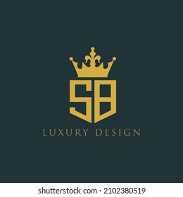 Diseño único de logotipo de vector geométrico abstracto SB.
