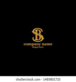 SB vintage monogram design logo vector