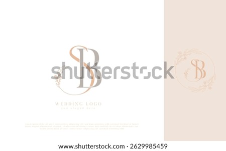 SB Wedding Logo with Floral Monogram