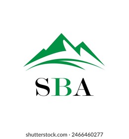 SBA letter logo design on white background. Creative  modern SBA letter logo design. Vector design.
Letters SBA, SBA logo  vector template.