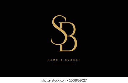 SB,BS ,S ,B Logotipo de las letras abstractas Monograma