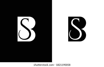 SB,BS ,S ,B Logotipo de las letras abstractas Monograma