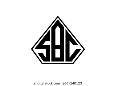Diseño de logotipo de monograma personalizado de SBC.