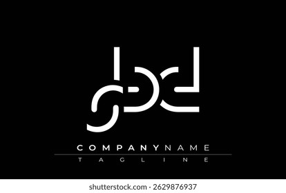 SBD design de letra abstrata. Design de logotipo comercial moderno com tipografia abstrata e estilo contemporâneo
