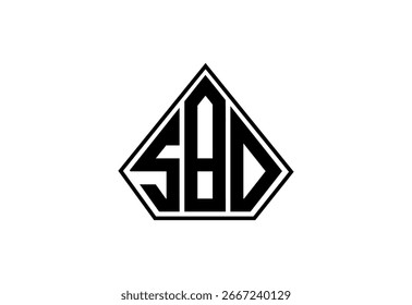 Diseño de logotipo de monograma personalizado de SBD.