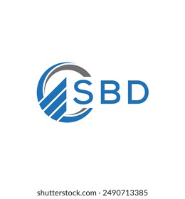 SBD Flat Buchhaltung Logo Design auf weißem Hintergrund. SBD Creative Initials Growth Graph Letter Logo Konzept.SBD Business Finance Logo Design.	
