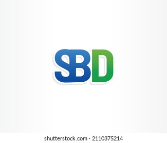 SBD Initial icon concept logo design 