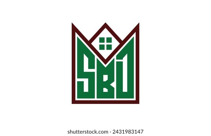 SBD initial letter real estate builders logo design vector. construction, housing, home marker, property, building, apartment, flat, compartment, business, corporate, house rent, rental, commercial