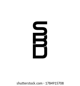 Original-Monogramm-Logo-Design mit SBD-Buchstaben