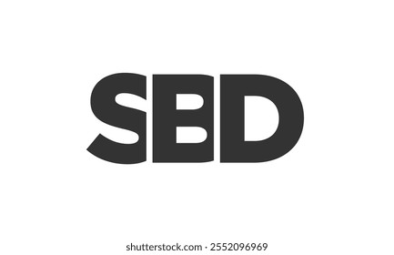 SBD logo design template with strong and modern bold text. Initial based vector logotype featuring simple and minimal typography. Trendy company identity ideal for businesses brand presence.
