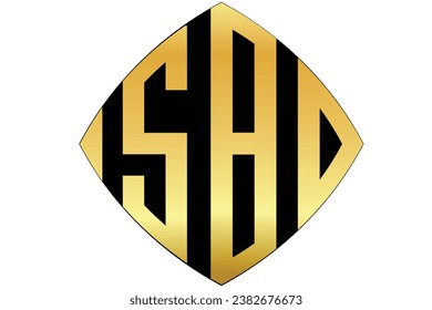 SBD, BD, SB, logos. Resumen diseño inicial del logotipo del alfabeto en monograma