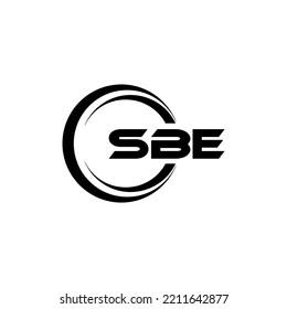 SBE letter logo design with white background in illustrator. Vector logo, calligraphy designs for logo, Poster, Invitation, etc.