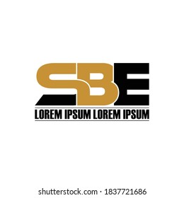 SBE letter monogram logo design vector