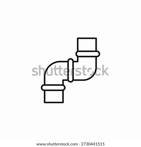 s-bend pipe icon sign vector