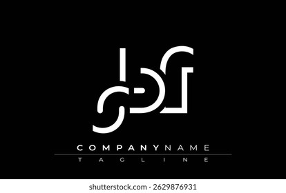 Design de letra abstrata SBF. Design de logotipo comercial moderno com tipografia abstrata e estilo contemporâneo