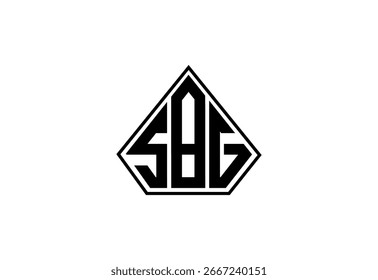 Diseño de logotipo de monograma personalizado SBG.