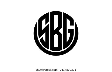 SBG initial letter geometric creative circle shape icon logo design vector. monogram, lettermark, circle, calligraphy, symbol, emblem, elegant, abstract, wordmark, sign, art, typography, icon, shape