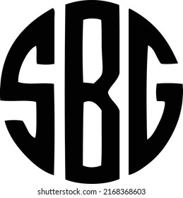 Sbg Letter Monogram Logo Design Stock Vector (Royalty Free) 2168368603 ...