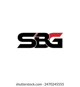 SBG letter monogram logo design vector